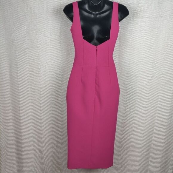 BHLDN NICHOLAS Fuschia Pink Midi Pencil Dress Sz 0 - Picture 2 of 8